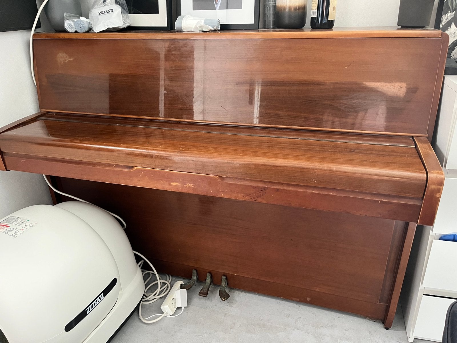 Yamaha M1 piano – Originele Japanse bouw (Nippon Gakki), Muziek en Instrumenten, Piano's, Ophalen, Gebruikt, Bruin, Piano
