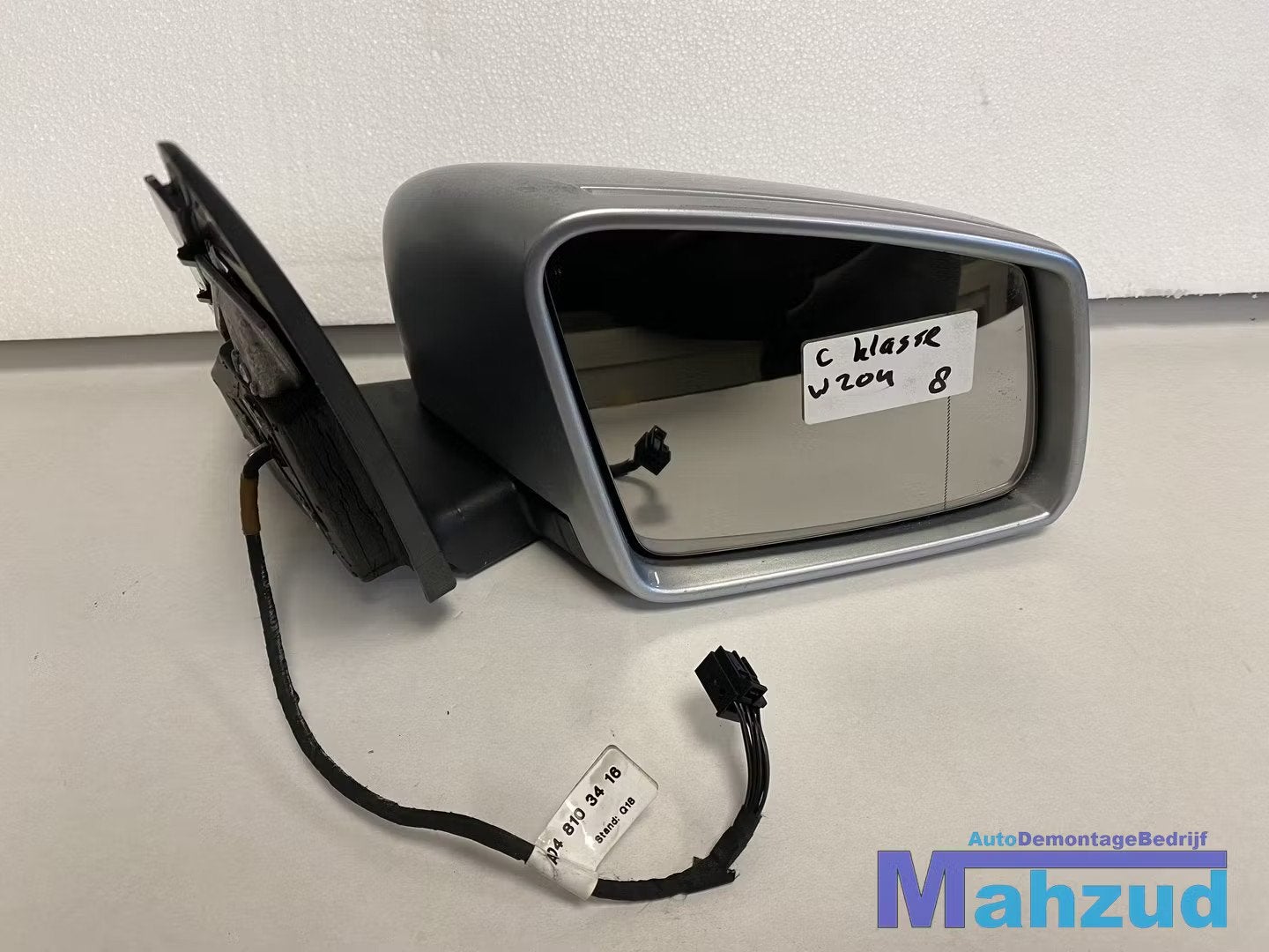 MERCEDES C KLASSE W204 Grijs rechts spiegel mirror right gre, Gebruikt, Mercedes-Benz AG, Mercedes-Benz, Ophalen of Verzenden