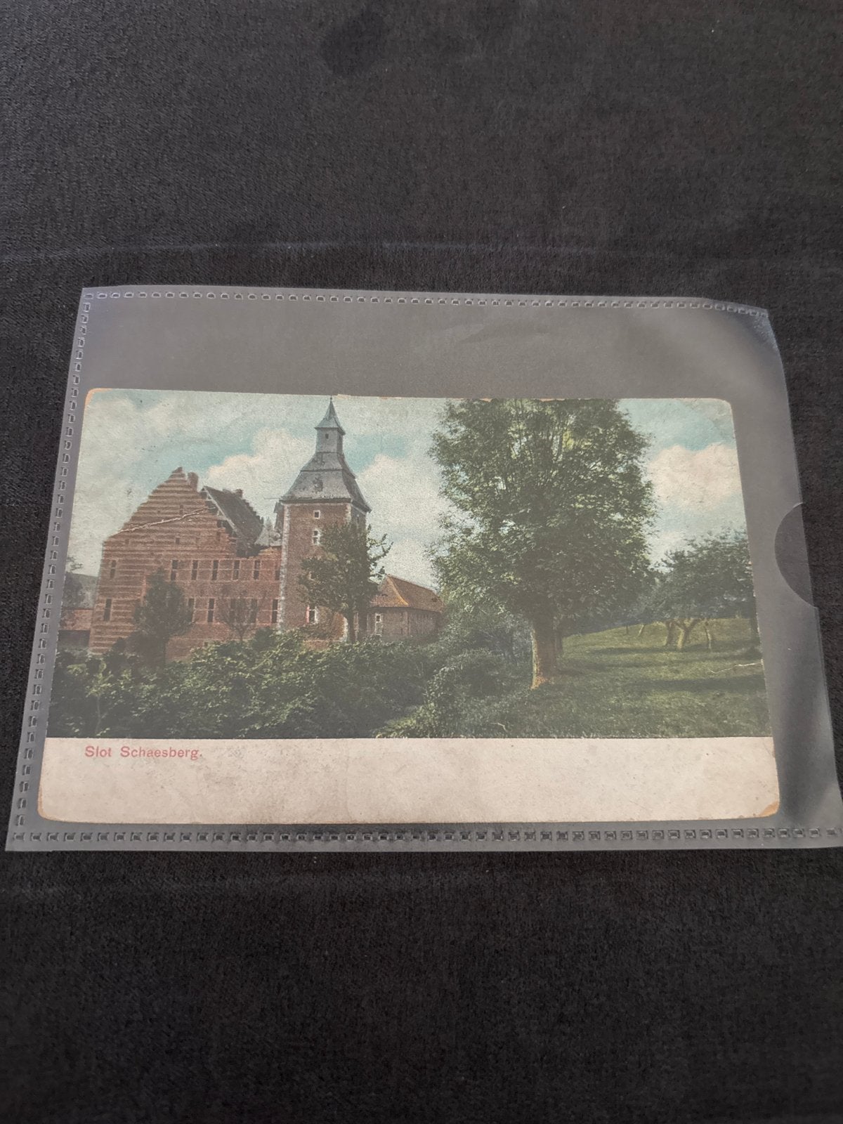 Oude Ansichtkaart Slot Schaesberg - Gelopen, Verzamelen, Ansichtkaarten | België, Ophalen of Verzenden, Voor 1920, Gelopen, Limburg