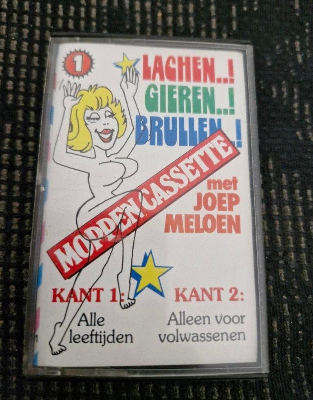 Moppen Cassette met Joep Meloen - Kant 1: Alle leeftijden, Cd's en Dvd's, Cassettebandjes, Gebruikt, 1 bandje, Ophalen of Verzenden