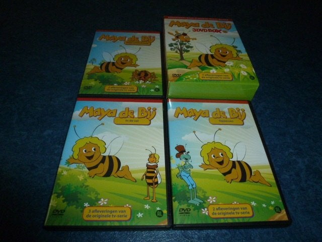 leuke verzamelbox met 3 dvd's van MAYA ( maja )DE BIJ, Tekenfilm, Alle leeftijden, Overige soorten, Ophalen of Verzenden