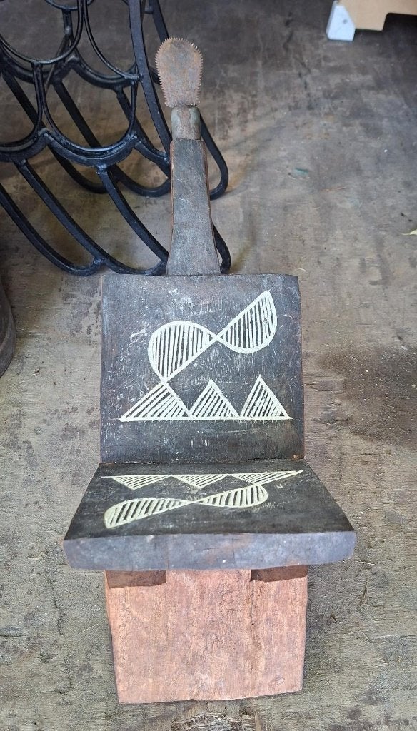 Traditionele Kokosnoot Rasp - Kruk Handgemaakt, Antiek en Kunst, Verzenden