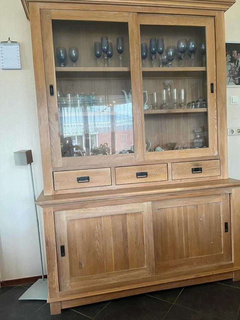 Vitrine/buffet kast, Gebruikt, Met deur(en), 200 cm of meer, 150 tot 200 cm