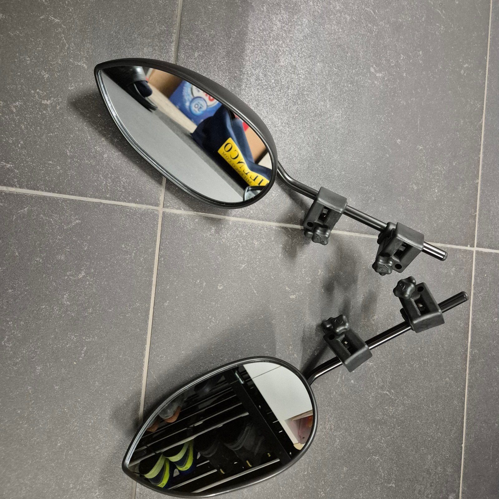 Te koop: Milenco caravanspiegels met opbergtas, Caravans en Kamperen, Caravan accessoires, Ophalen, Gebruikt