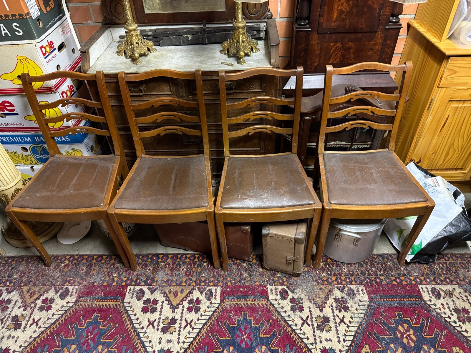 4 Strongbow Furniture stoelen, vintage jaren '60, Ophalen