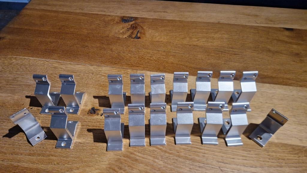 18x trapleuning houders RVS. NIEUW!, Ophalen, Nieuw, 50 tot 100 mm, Rvs