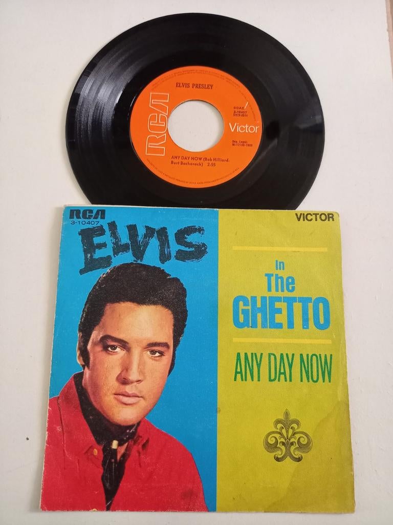 Elvis Presley  , single   - In the Ghetto, Cd's en Dvd's, Vinyl Singles, Ophalen of Verzenden, Zo goed als nieuw, Pop