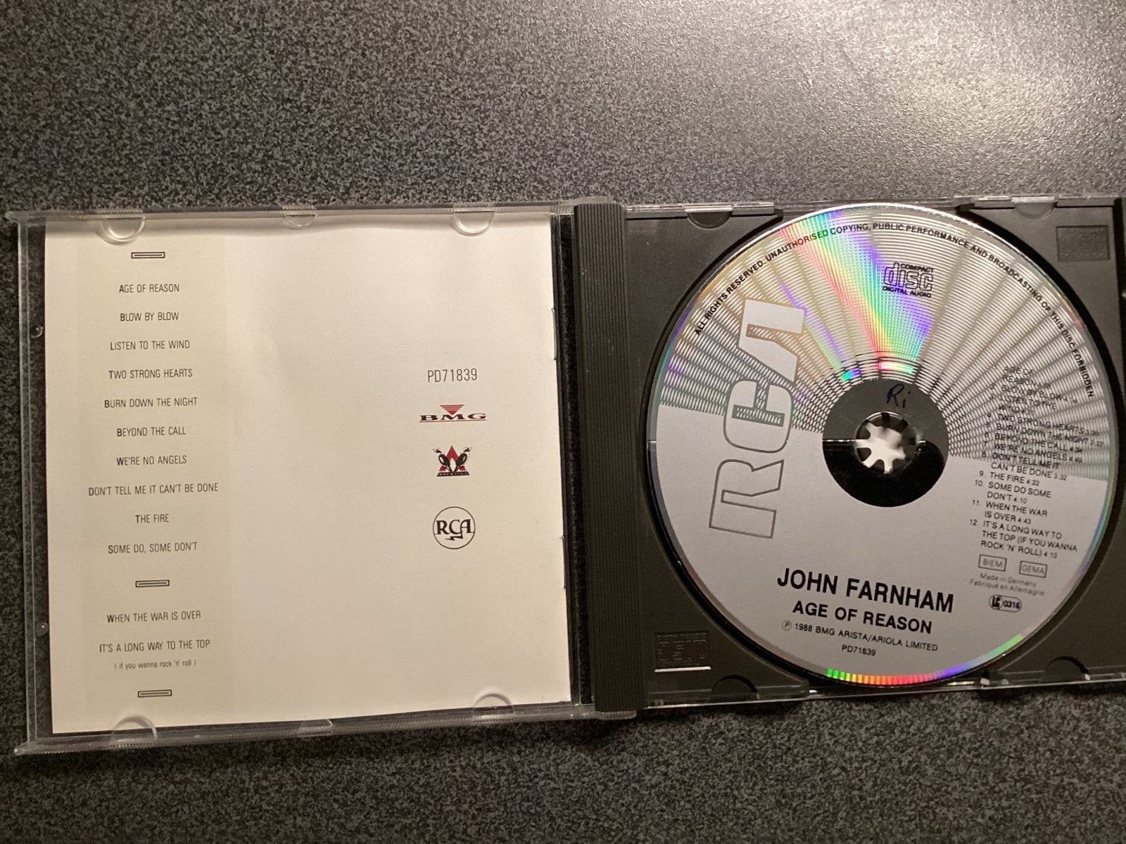 John Farnham - Age of Reason CD (Pop/Rock), Pop, Ophalen of Verzenden, Zo goed als nieuw, Inclusief doosje