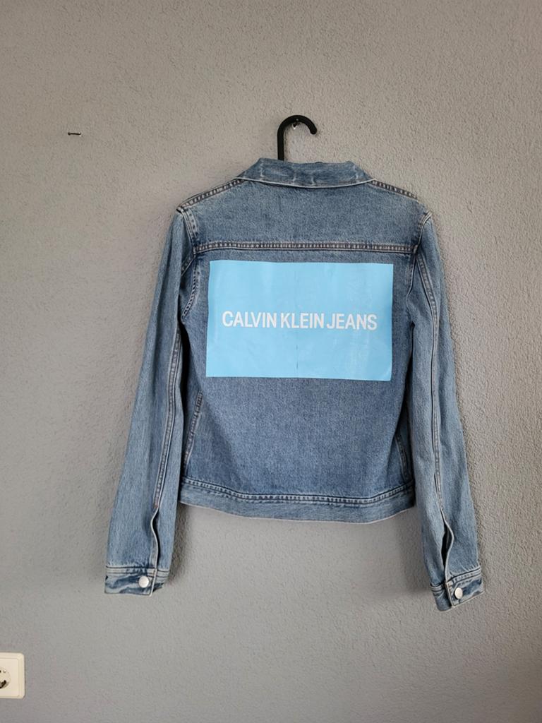 Calvin Klein spijkerjas maat S, Zo goed als nieuw, Maat 36 (S), Calvin Klein, Verzenden