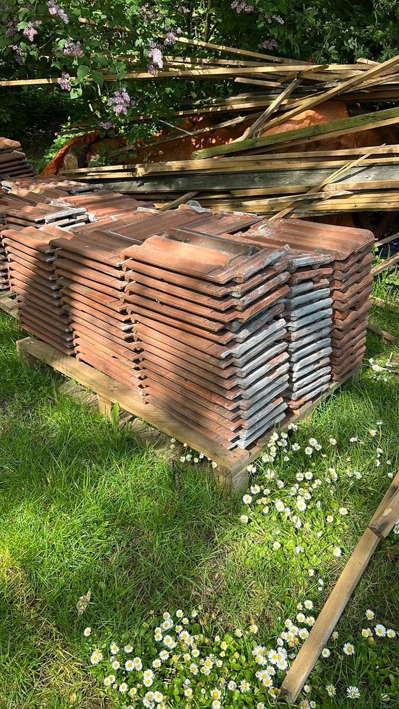 Rode dakpannen russel-tigllia tegelen made in holland, Gebruikt, Steen of Klei, Ophalen of Verzenden, 15 m² of meer