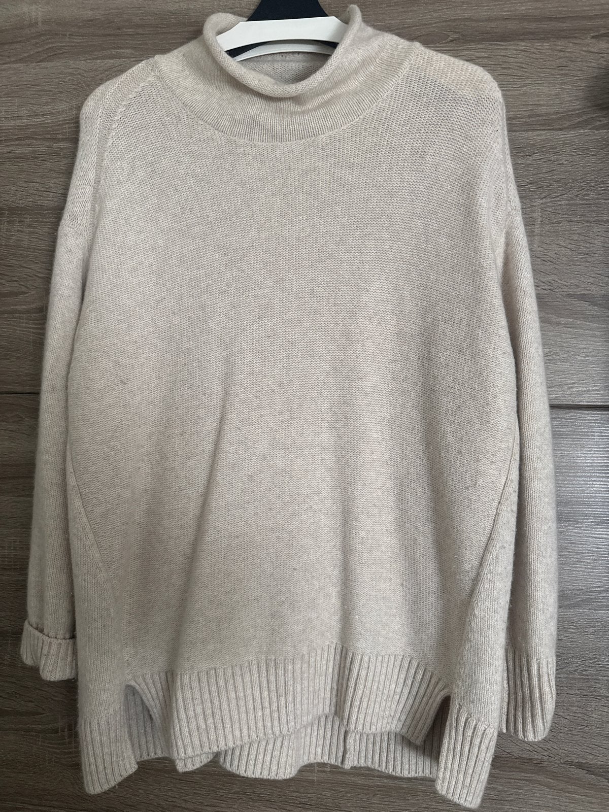 Oui gebreide coltrui - Beige, Ophalen of Verzenden, Gedragen, Maat 42/44 (L), Beige