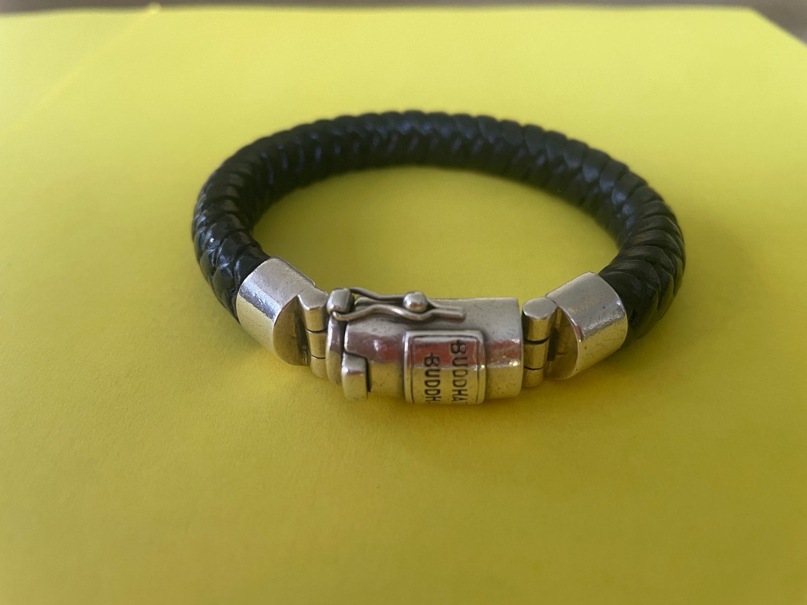 Buddha to Buddha Ben armband 20mm zwart, Ophalen of Verzenden, Zo goed als nieuw, Zwart, Leer