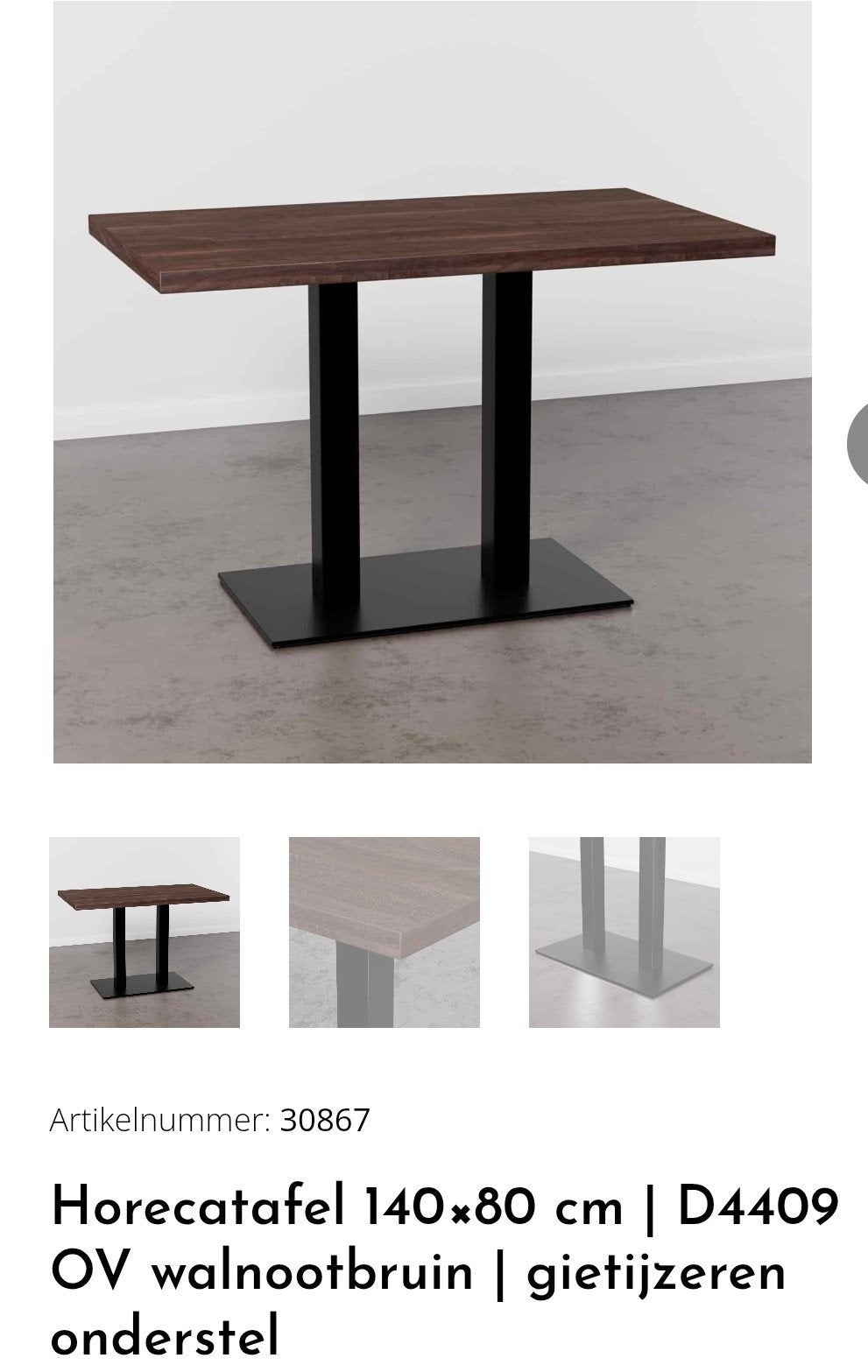 Rechthoekige Horeca Tafel 140x80 cm - Nieuw, Huis en Inrichting, Tafels | Eettafels, Ophalen, Rechthoekig, 50 tot 100 cm
