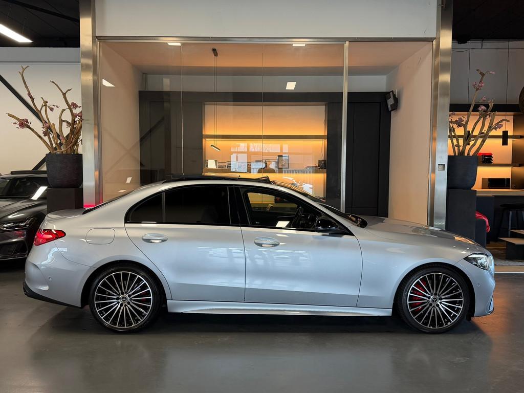 Mercedes-Benz C-klasse 180 AMG Night pakket Panorama Carbon, Automaat, Euro 6, 4 cilinders, Leder