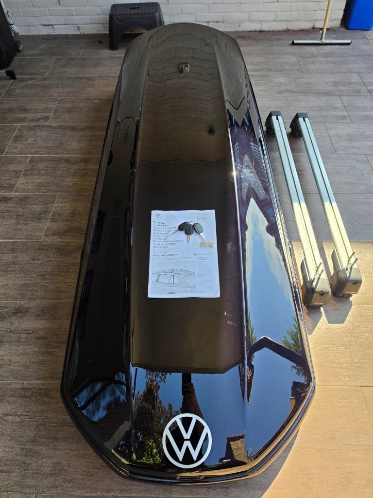 Originele Volkswagen Tiguan dakkoffer 460 liter + dakdragers, Ophalen, Gebruikt