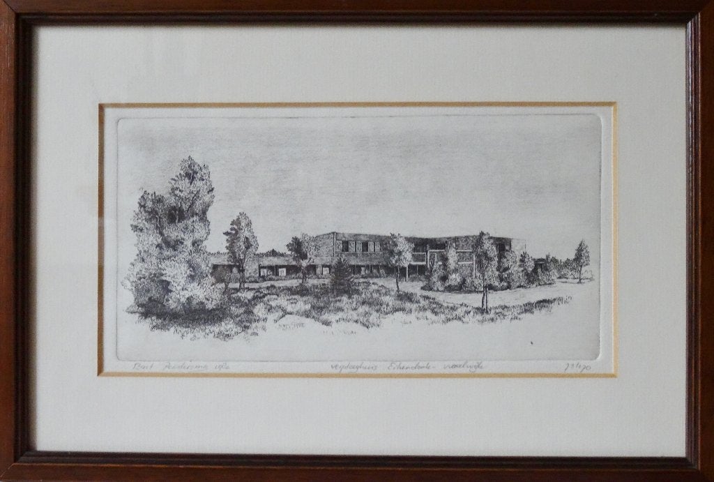Ets Bart Reindersma “Verpleeghuis Eikendonk", Ophalen of Verzenden, Ets