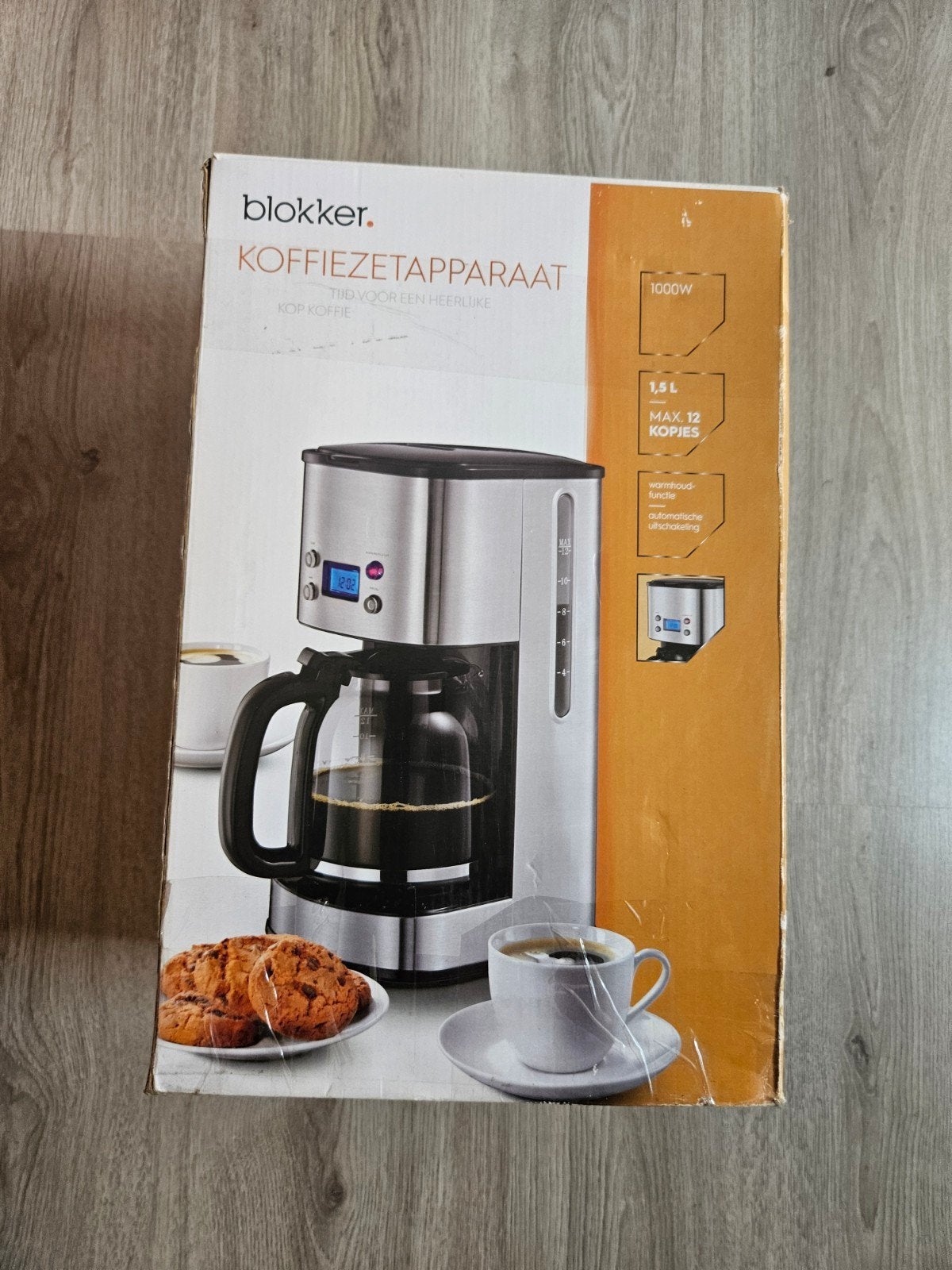 Blokker Koffiezetapparaat 1000W - Max 12 kopjes, 10 kopjes of meer, Ophalen of Verzenden, Nieuw, Koffiemachine