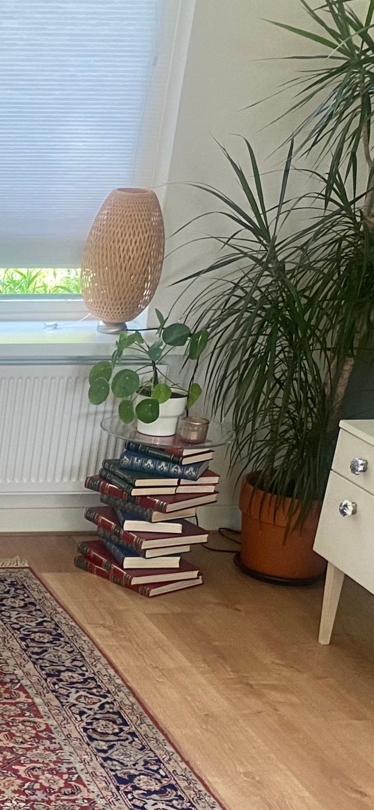 Uniek bijzettafeltje, Minder dan 55 cm, Rond, Glas, Ophalen
