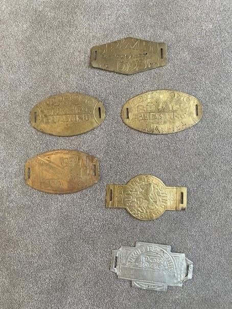 RijwielBelastingPlaatjes, Antiek en Kunst, Antiek | Koper en Brons, Ophalen of Verzenden