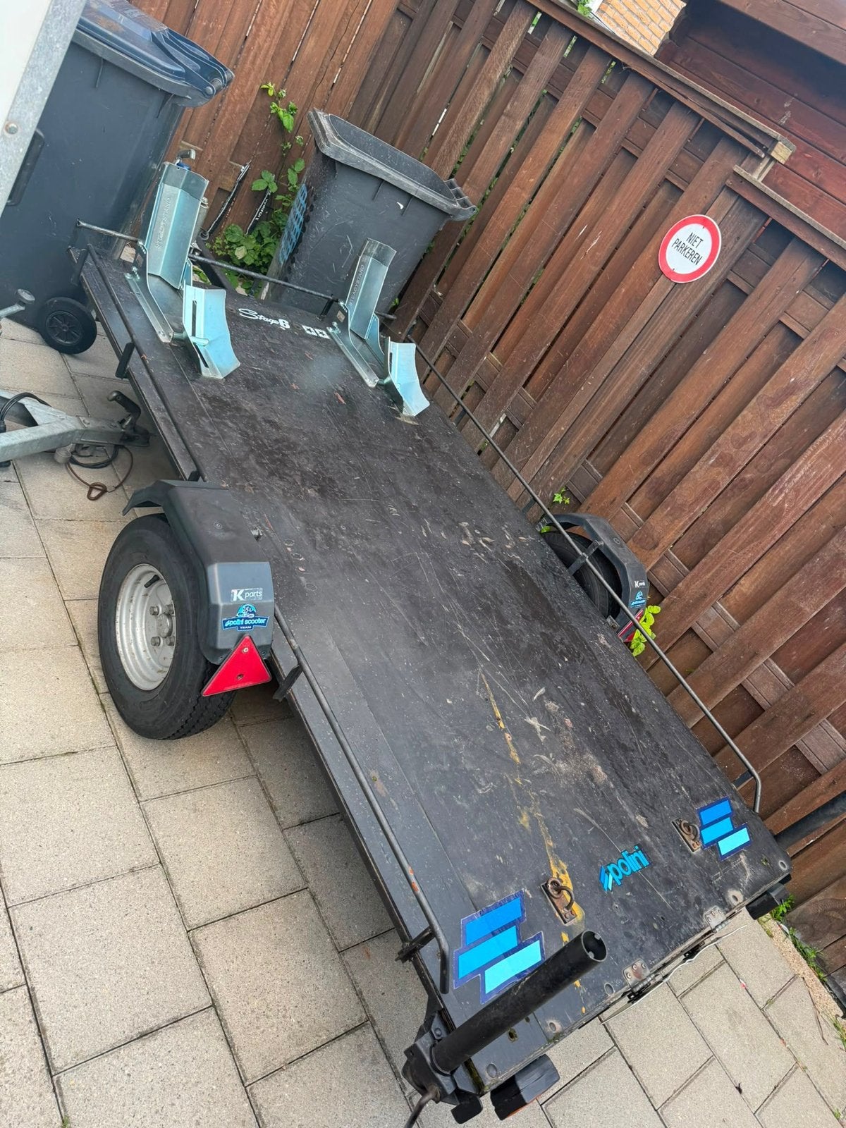 Stevige motortrailer voor 2 motoren, Ophalen, Gebruikt