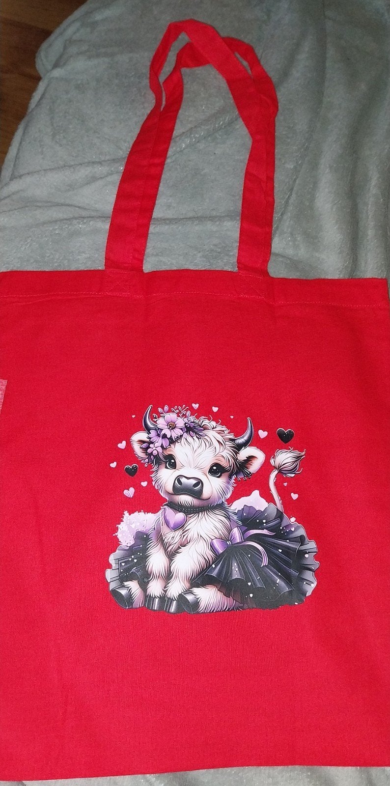 Nieuwe katoenen tas met schattige koeienprint, Ophalen of Verzenden, Nieuw