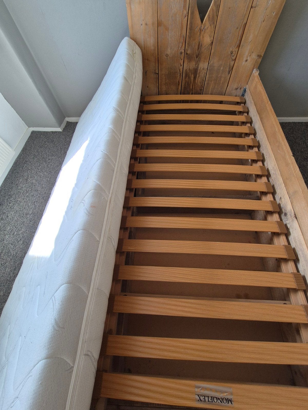Steigerhout look  kinderbed met opbergladen 90 x 200, Gebruikt, 90 cm, Ophalen of Verzenden, 200 cm
