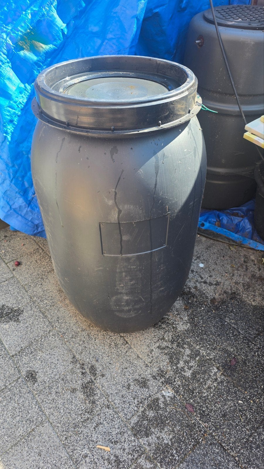 Waterdichte ton - ideaal voor opslag of regenwater, 150 liter of meer, Ophalen, Gebruikt, Kunststof