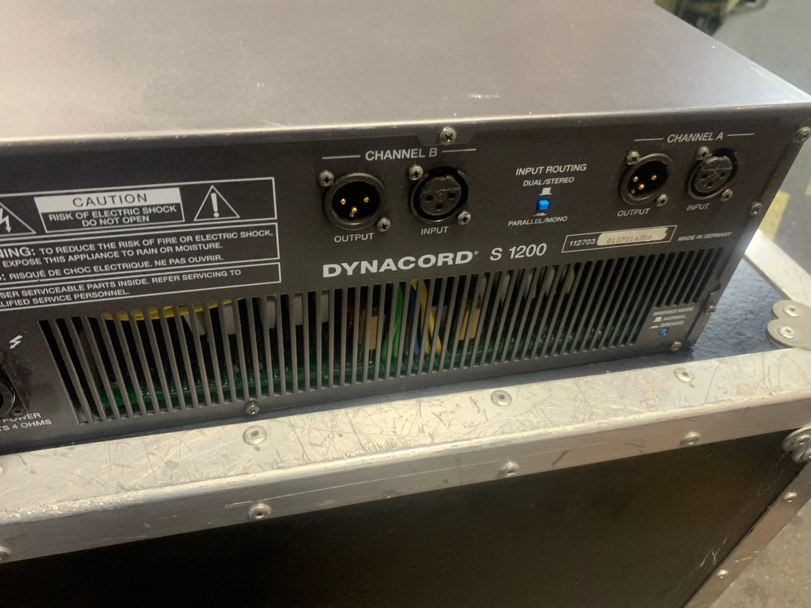 Dynacord S 1200 Standaard Precisie Eindversterker, Gebruikt, 120 watt of meer, Stereo, Ophalen