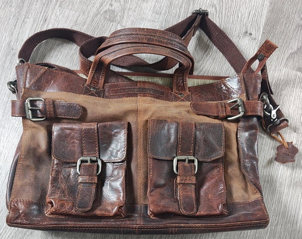 Bruine leren tas Spikes & Sparrow, Overige merken, Gebruikt, Bruin, Ophalen of Verzenden
