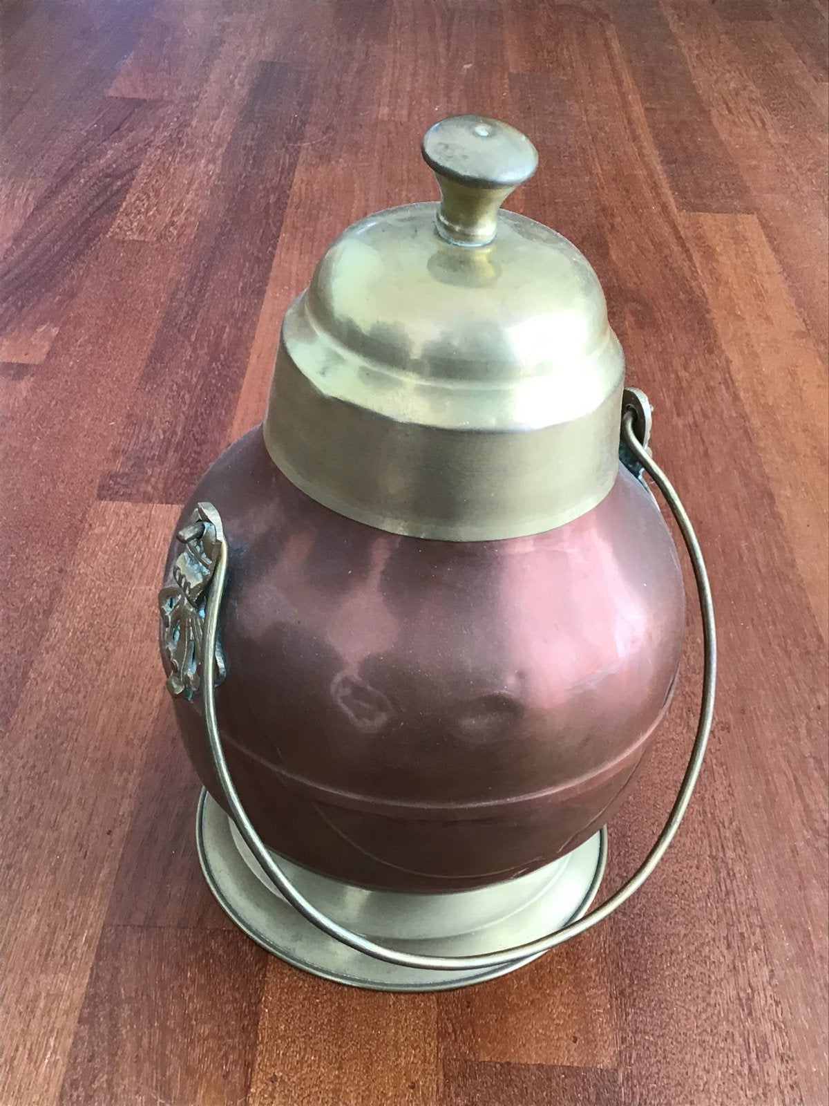 Oude doofpot - messing/koper, Ophalen of Verzenden, Koper