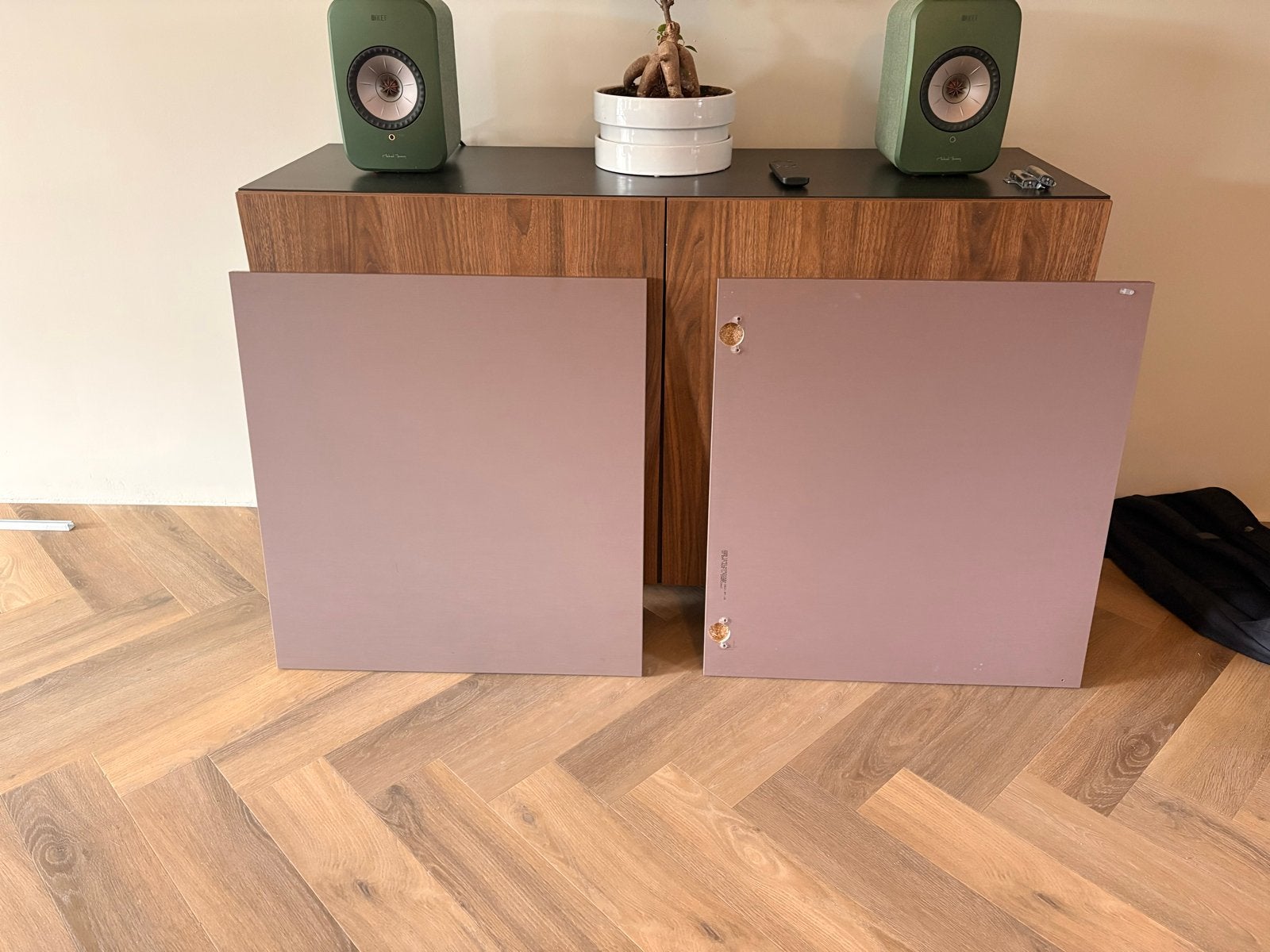 Twee paarse Besta deuren voor IKEA kast, Ophalen, Gebruikt