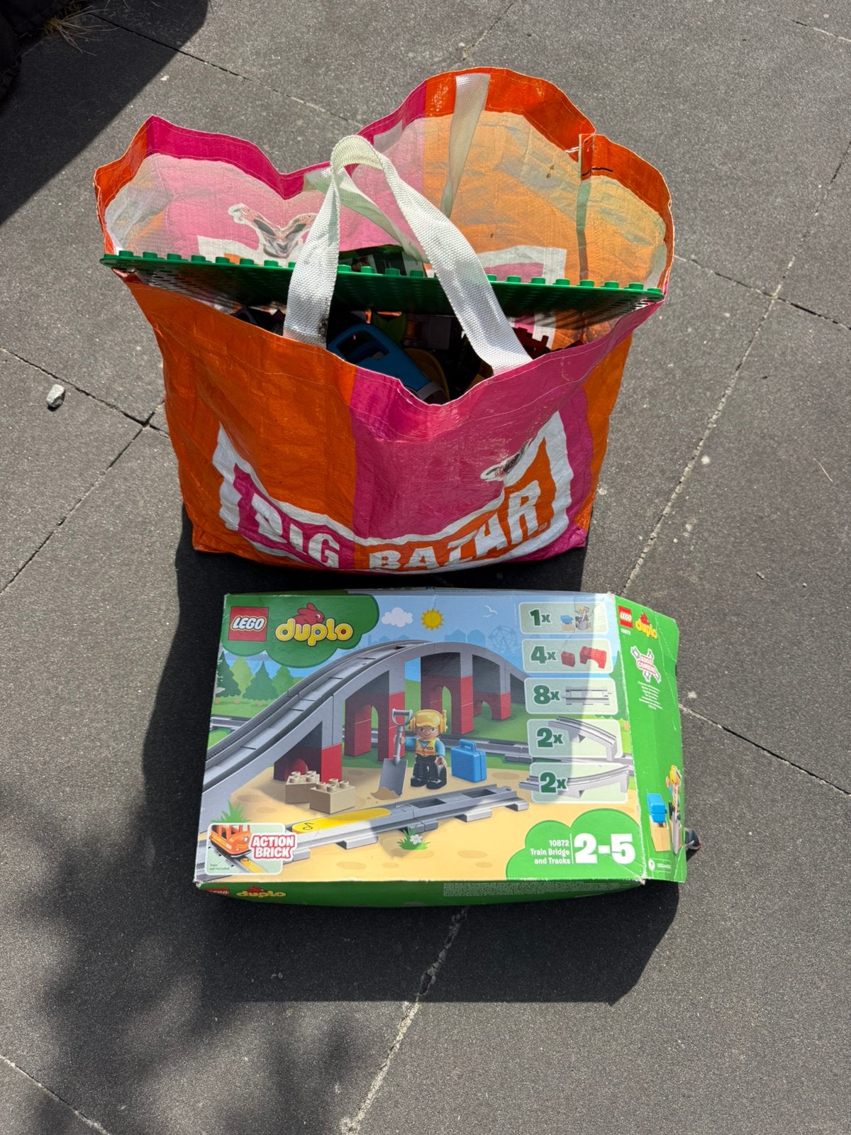 Partij Duplo inclusief treinrail, Ophalen, Zo goed als nieuw, Meerdere sets, Duplo