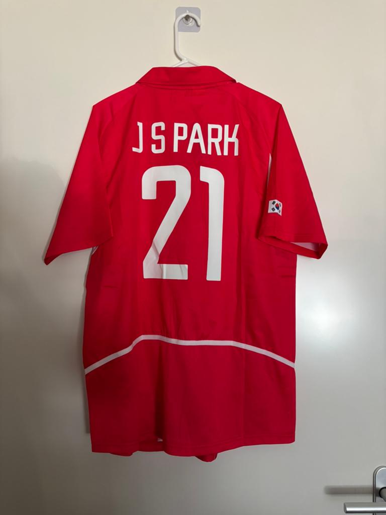 Korea 2002 2003 vintage Park Ji-sung #21 voetbal shirt, Maat XL, Ophalen of Verzenden, Zo goed als nieuw, Shirt
