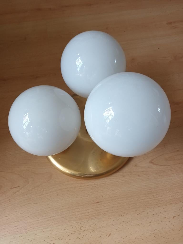 Vintage Art Deco messing hang of muurlamp 1980, Ophalen of Verzenden