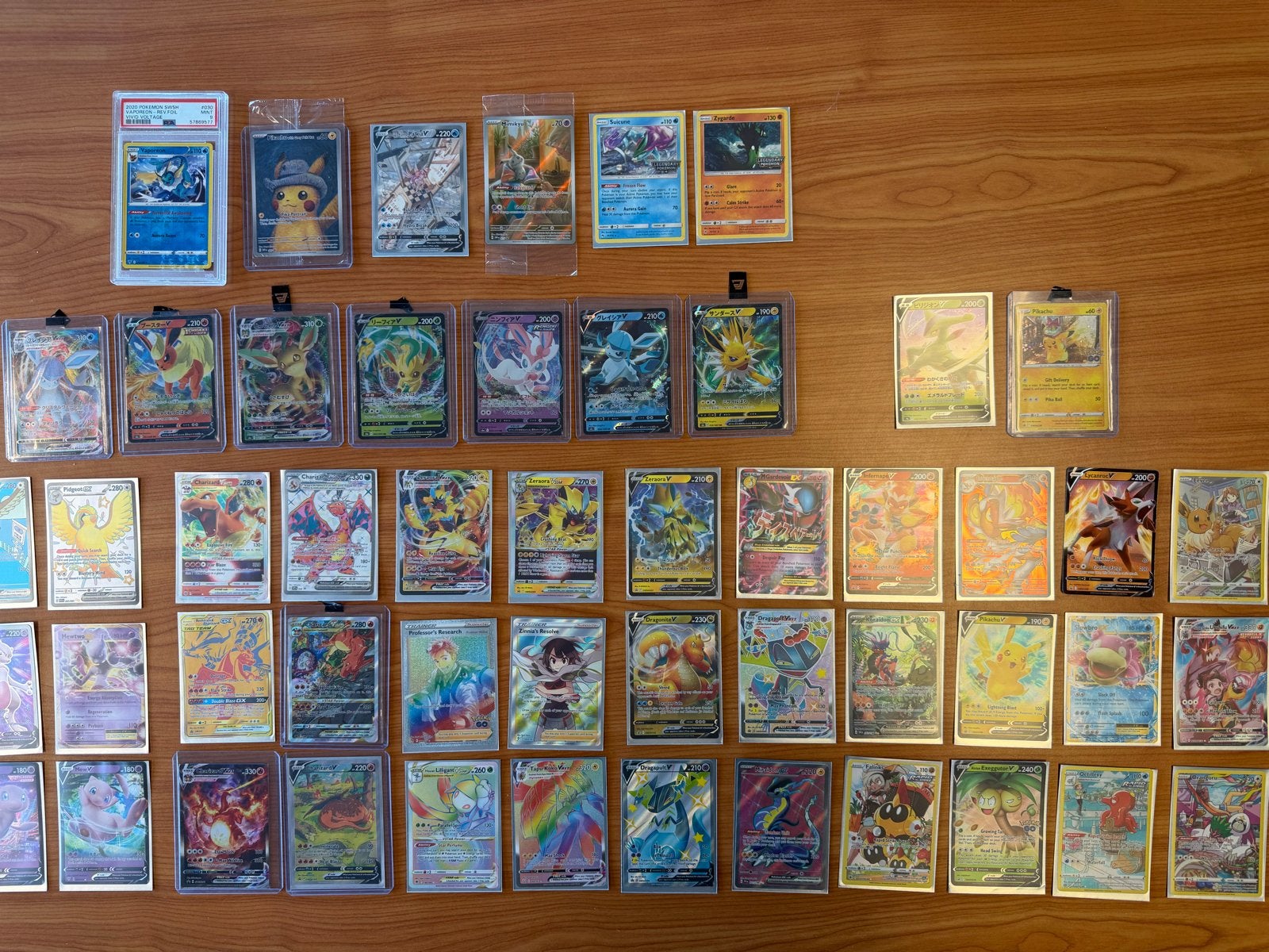 Pokémon kaarten - NM-M conditie - Diverse zeldzame kaarten, Ophalen, Zo goed als nieuw, Meerdere kaarten, Foil