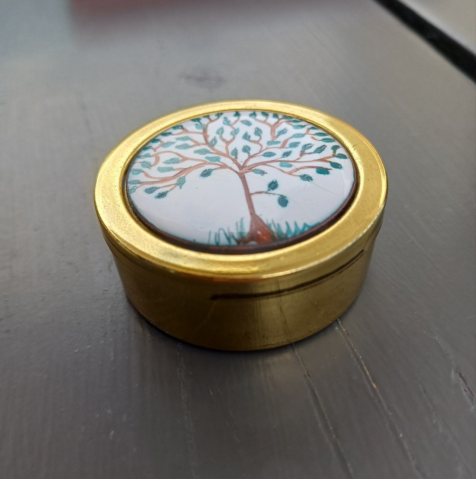Vintage pillendoosje, Ophalen of Verzenden, Staal