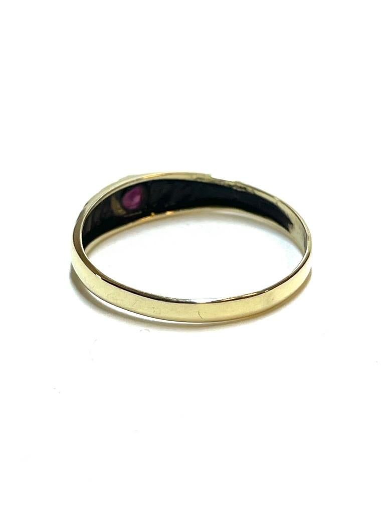 14k gouden ring met een robijn, Sieraden, Tassen en Uiterlijk, Ringen, -, -, Ophalen of Verzenden, Zo goed als nieuw
