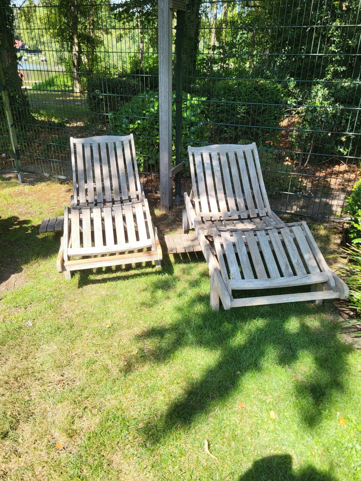 tuin ligbed massief teakhout, Tuin en Terras, Ophalen, Hout, Verrijdbaar