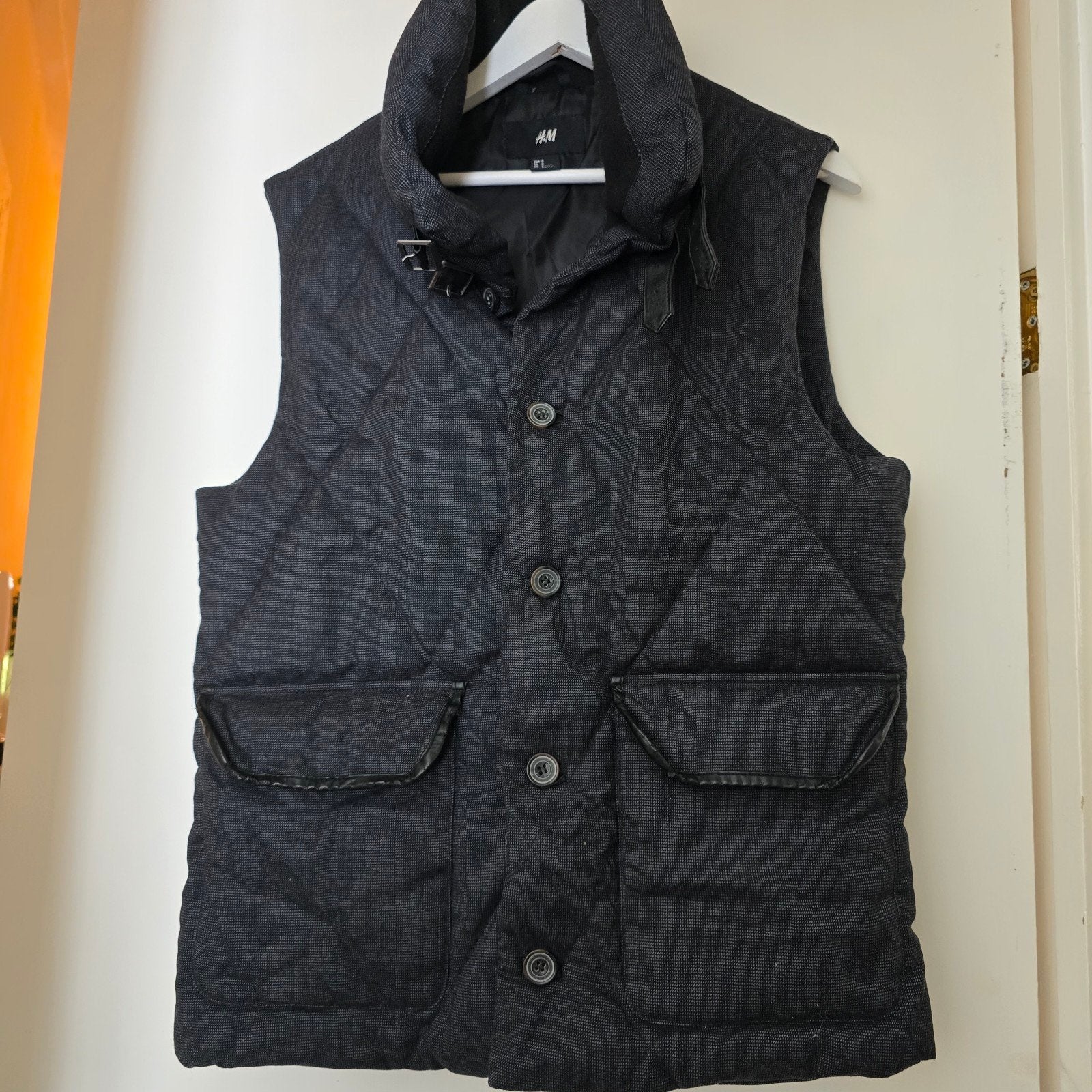 H&M Gewatteerd Vest - Maat S, Maat 56/58 (XL), Ophalen of Verzenden, Zo goed als nieuw, Grijs