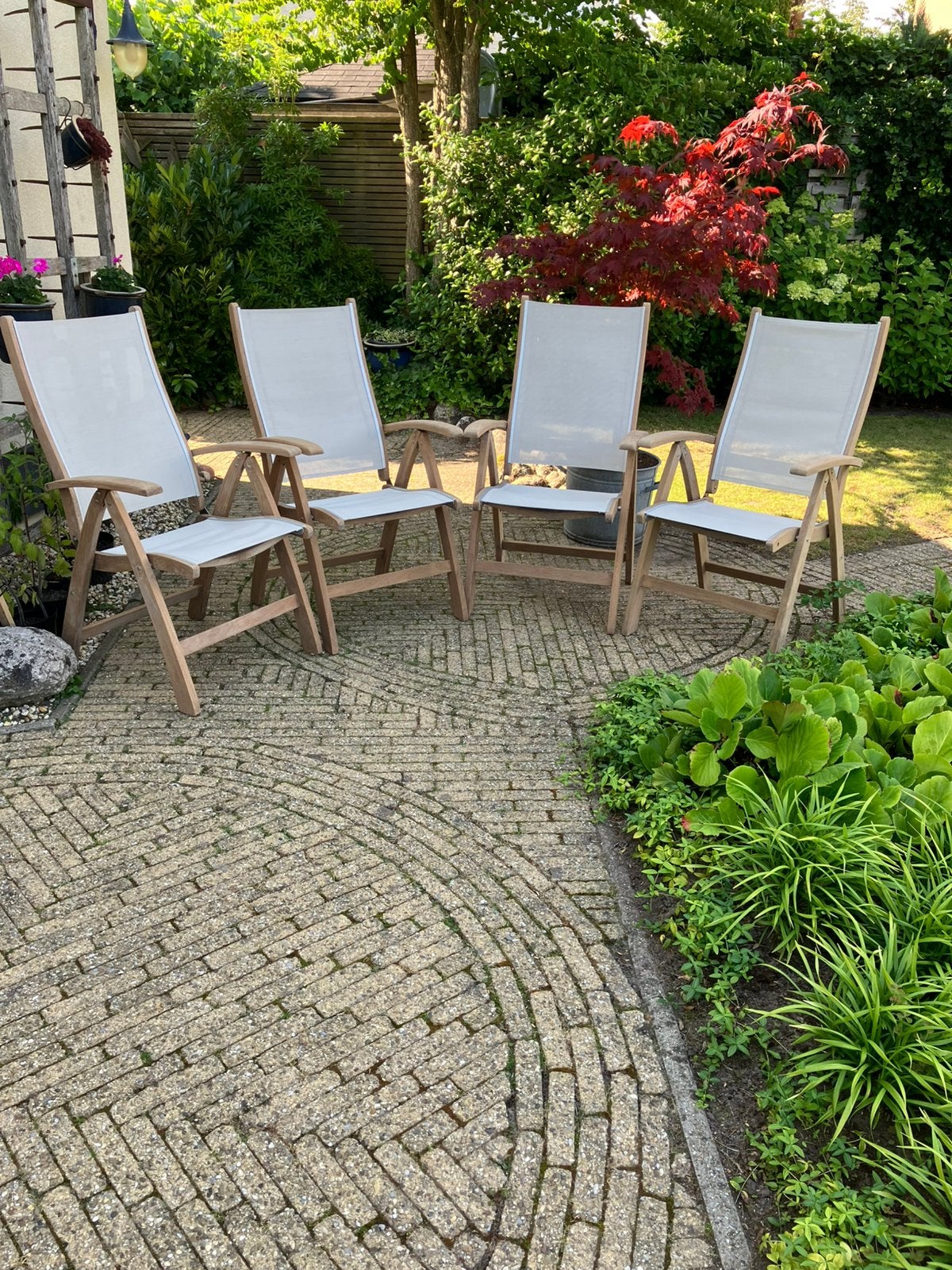 Gelfort teak tuinstoelen, Ophalen, Zo goed als nieuw, Teakhout