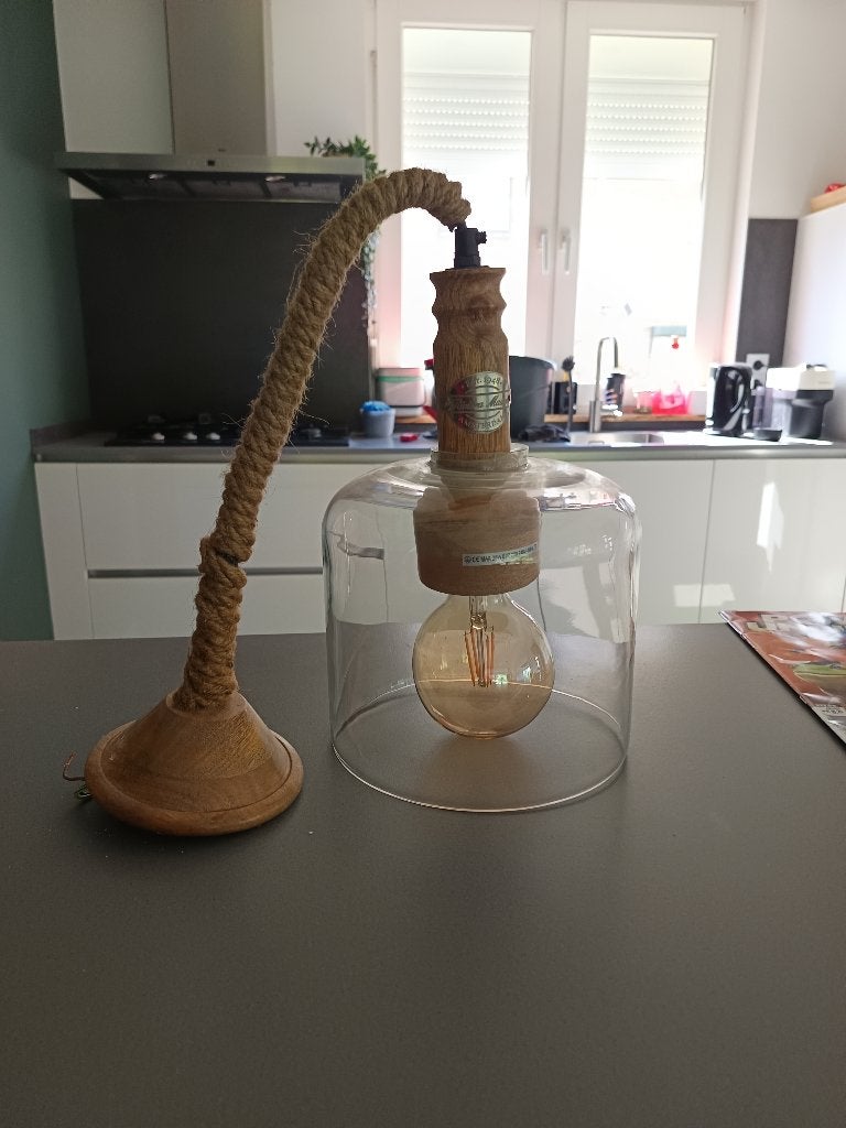 Leuke hanglamp, Huis en Inrichting, Ophalen, Gebruikt, Glas, Minder dan 50 cm