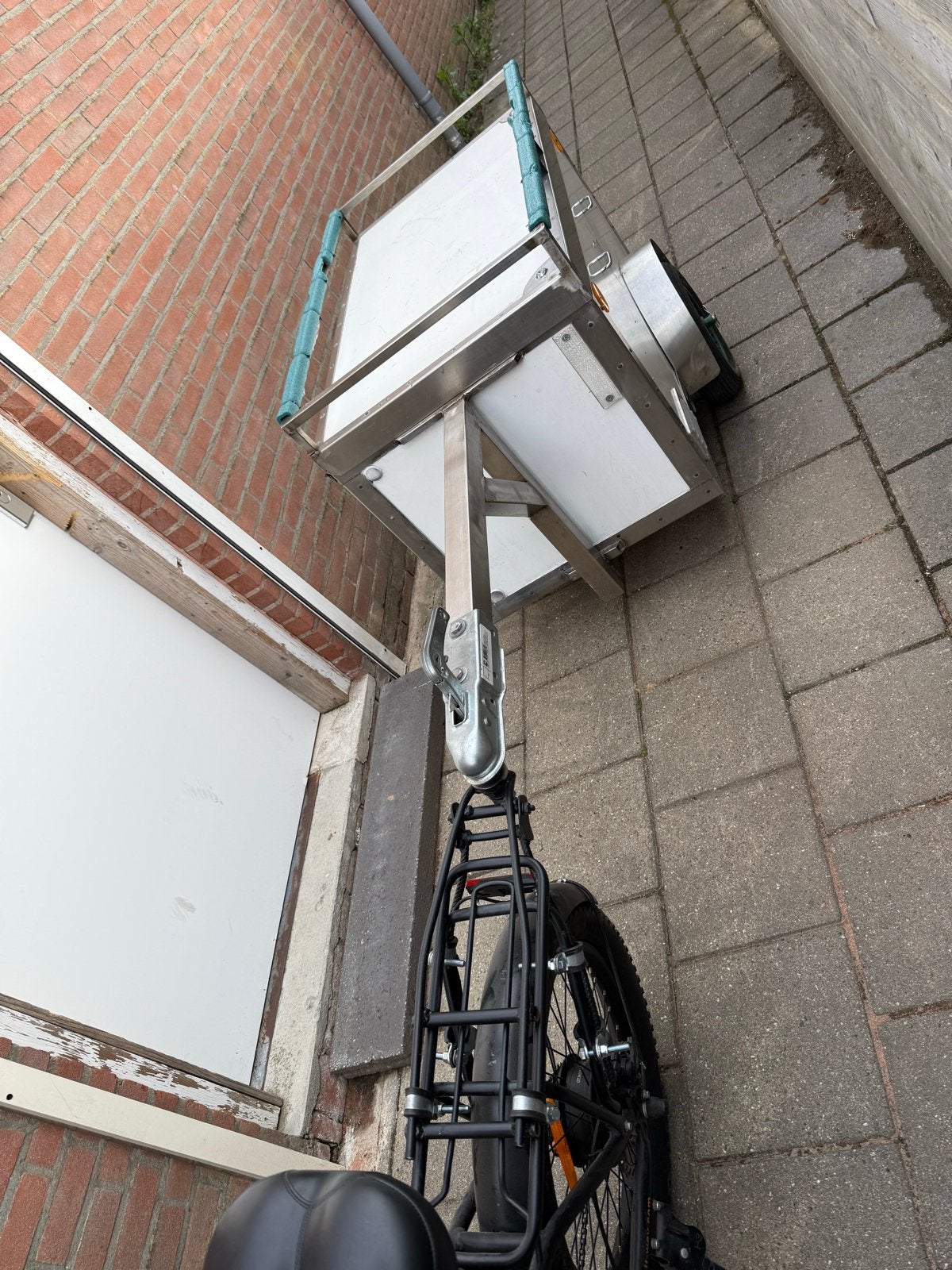 Stevige fietskar / aanhanger voor e-bike of scooter, Ophalen, Gebruikt