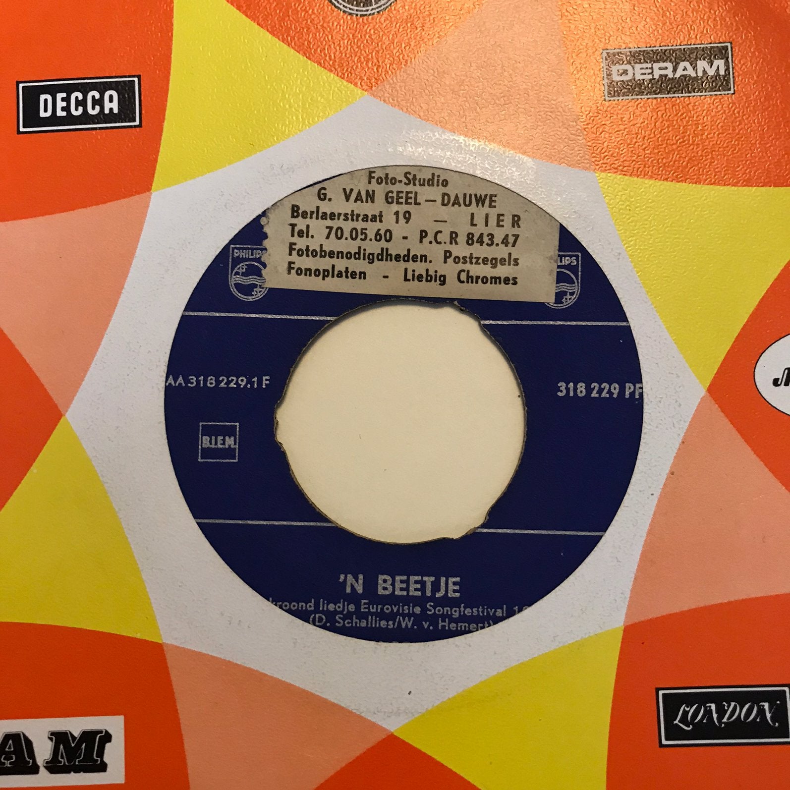 Teddy Scholten - ‘n Beetje (songfestival), Ophalen of Verzenden