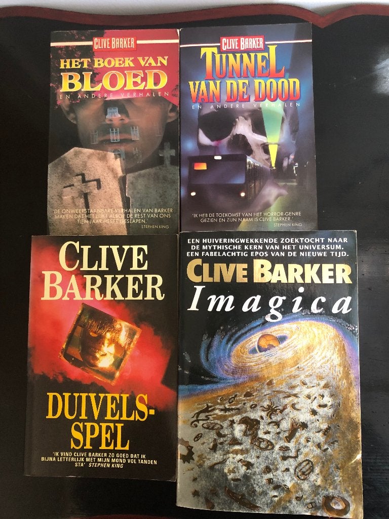 Clive Barker - Set van 4 boeken; Duivelsspel, Imagica, Boeken, Ophalen of Verzenden, Gelezen, Clive Barker