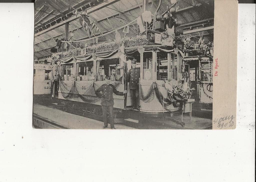 Scheveningen Lijn 8 met conducteurs 3e Prijs 1908, Verzamelen, Ophalen of Verzenden, Voor 1920, Ongelopen, Zuid-Holland
