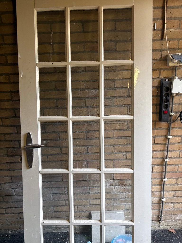 Massief houten binnendeuren (één met glazen ruiten), Ophalen, Gebruikt, 80 tot 100 cm, Binnendeur