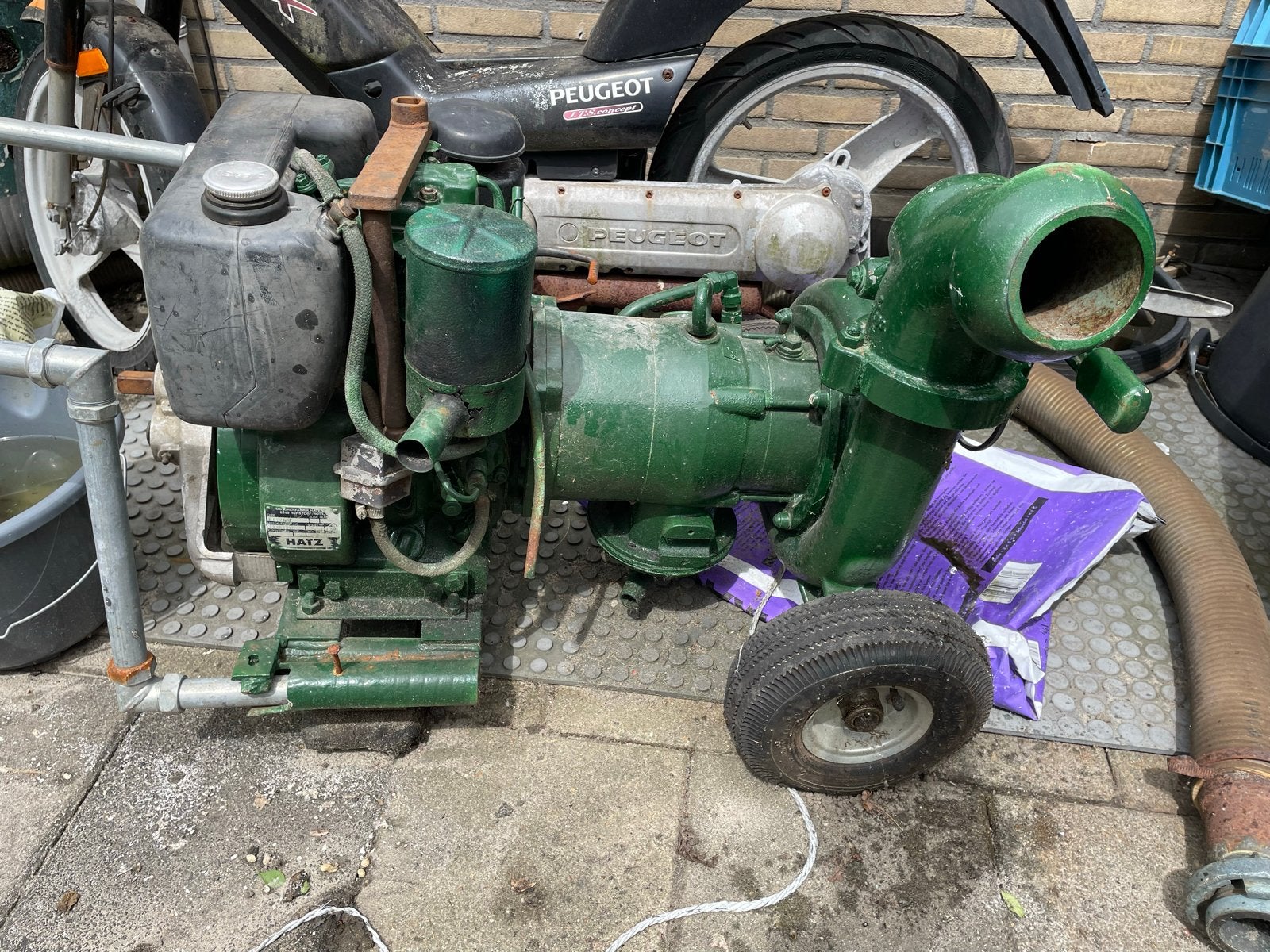 Hatz Diesel vuilwater E 672 KNF - Krachtige Waterpomp, Tuin en Terras, Ophalen of Verzenden, Gebruikt, Handmatig, Beregeningspomp