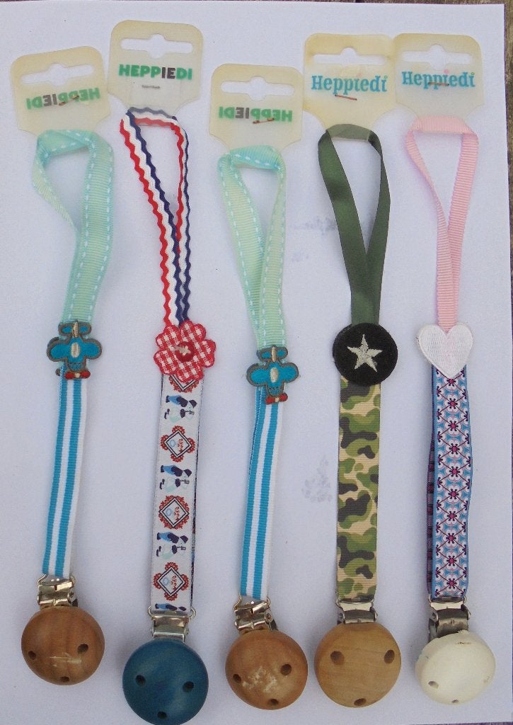5x Heppiedi Speenkoorden / Speenhangers / Knijpertjes, Ophalen of Verzenden, Nieuw