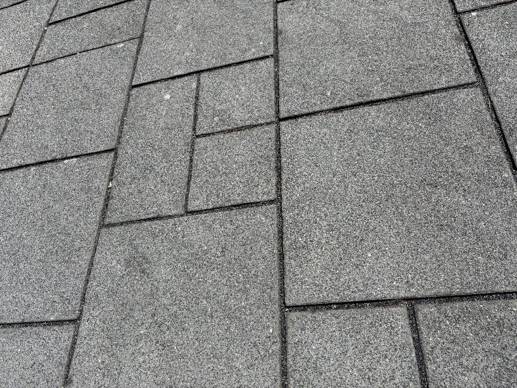 Antracietkleurige terrastegels, ca. 12,5 m2, Tuin en Terras, Tegels en Klinkers, Ophalen, Zo goed als nieuw, 10 m² of meer, Beton