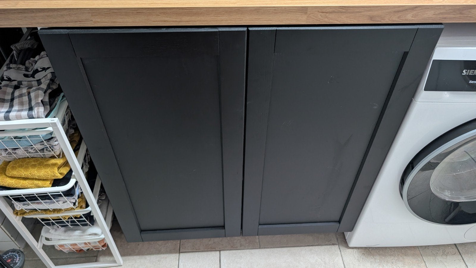 IKEA Keukenkast 80x80x58cm met 2 wengé deurtjes, Ophalen, Zo goed als nieuw